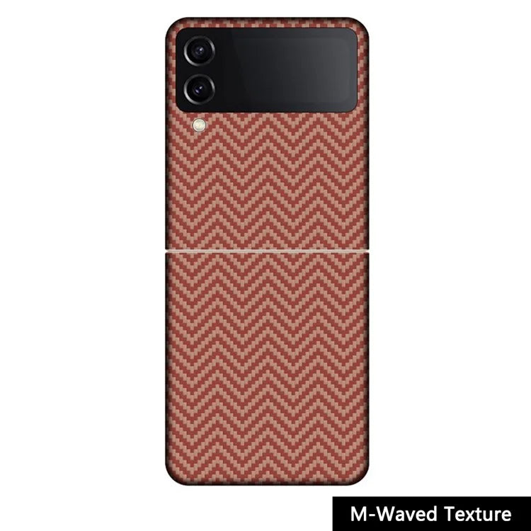 For Samsung Galaxy Z Flip4 5G Cell Phone Case M-Waved Texture Cover with Big Lens Cutout