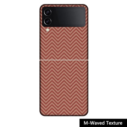 For Samsung Galaxy Z Flip4 5G Cell Phone Case M-Waved Texture Cover with Big Lens Cutout