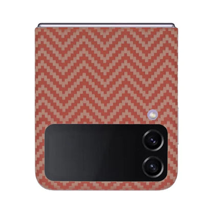 For Samsung Galaxy Z Flip4 5G Cell Phone Case M-Waved Texture Cover with Big Lens Cutout
