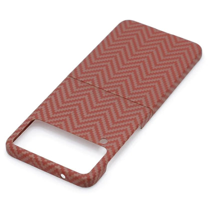 For Samsung Galaxy Z Flip4 5G Cell Phone Case M-Waved Texture Cover with Big Lens Cutout