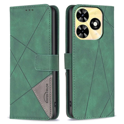 BINFEN COLOR BF05 For Transsion Tecno Spark Go 2024 4G / Spark 20C / Pop 8 Imprinted Phone Case Wallet Stand Leather Cover