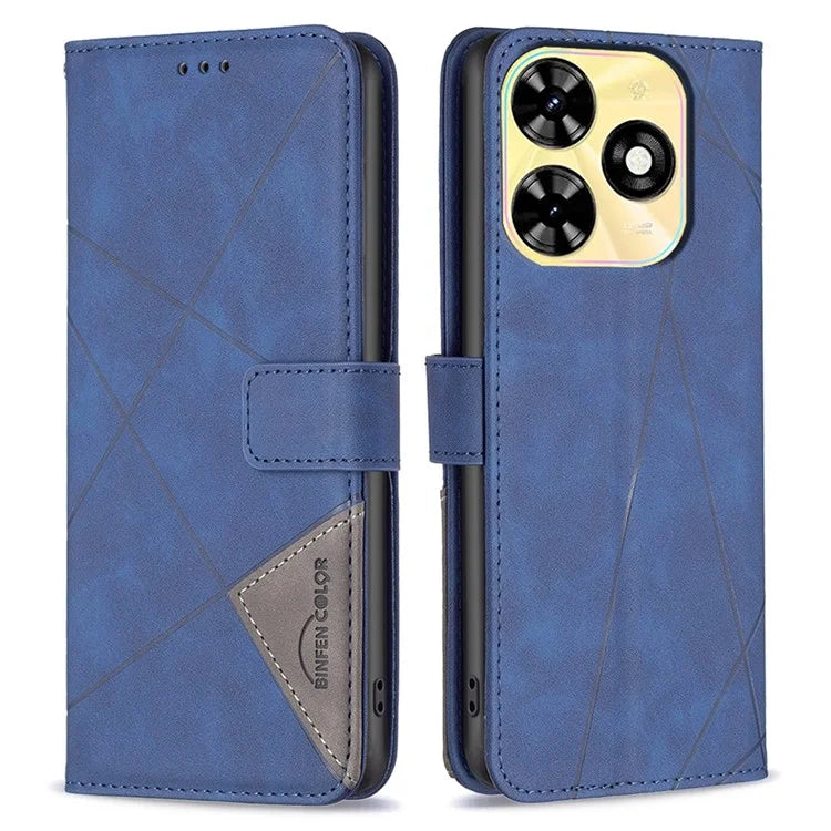 BINFEN COLOR BF05 For Transsion Tecno Spark Go 2024 4G / Spark 20C / Pop 8 Imprinted Phone Case Wallet Stand Leather Cover