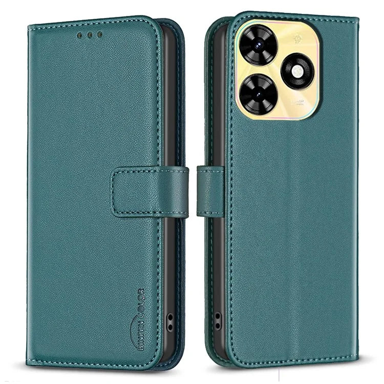BINFEN COLOR BF17 For Transsion Tecno Spark Go 2024 4G / Spark 20C / Pop 8 Wallet Phone Case PU Leather Shell