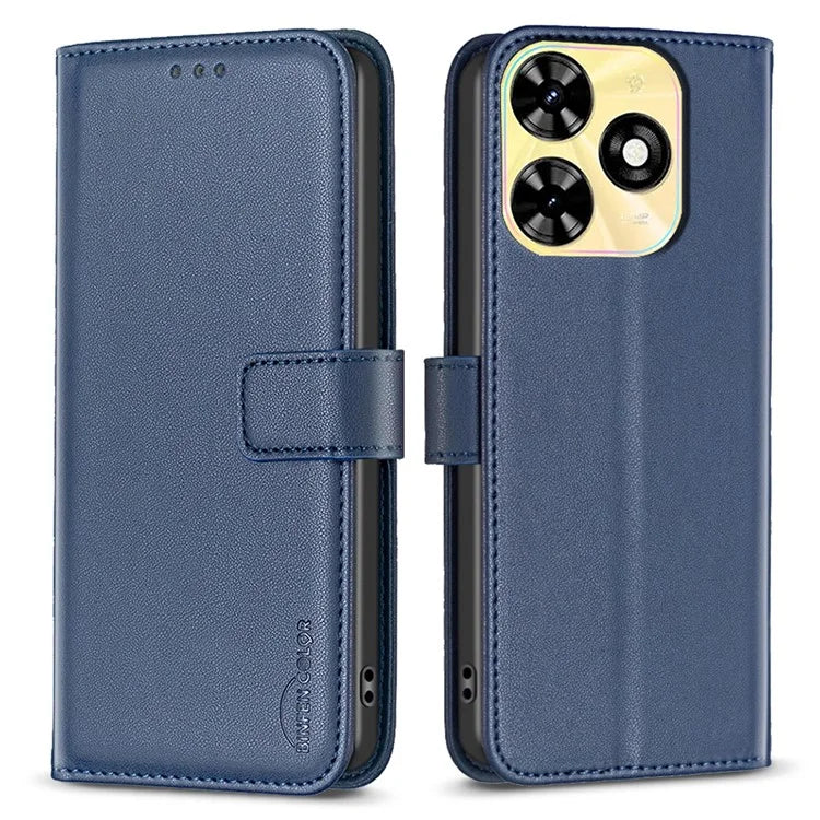 BINFEN COLOR BF17 For Transsion Tecno Spark Go 2024 4G / Spark 20C / Pop 8 Wallet Phone Case PU Leather Shell