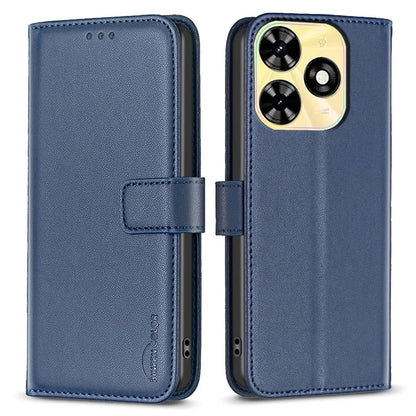 BINFEN COLOR BF17 For Transsion Tecno Spark Go 2024 4G / Spark 20C / Pop 8 Wallet Phone Case PU Leather Shell