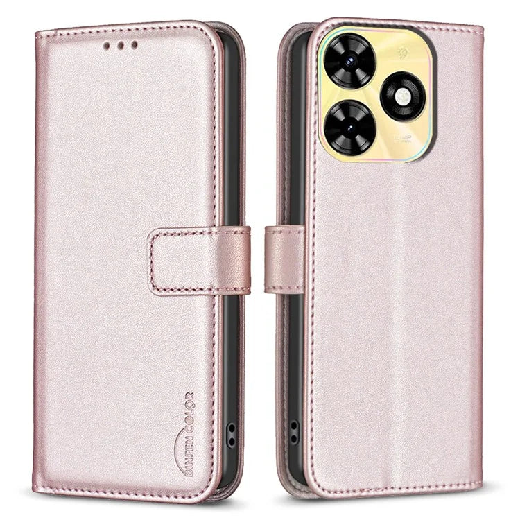 BINFEN COLOR BF17 For Transsion Tecno Spark Go 2024 4G / Spark 20C / Pop 8 Wallet Phone Case PU Leather Shell