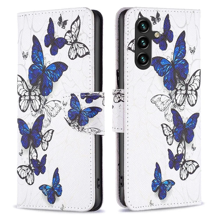 For Samsung Galaxy A35 5G Leather Case Pattern Printing Phone Wallet Cover