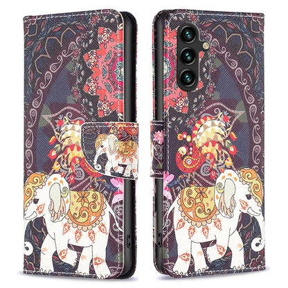 For Samsung Galaxy A35 5G Leather Case Pattern Printing Phone Wallet Cover