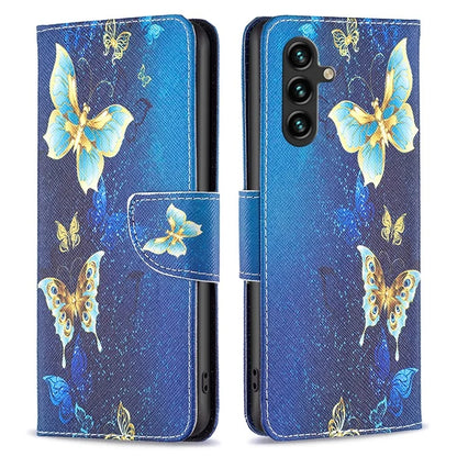 For Samsung Galaxy A35 5G Leather Case Pattern Printing Phone Wallet Cover