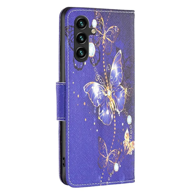 For Samsung Galaxy A35 5G Leather Case Pattern Printing Phone Wallet Cover