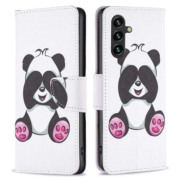 For Samsung Galaxy A35 5G Leather Case Pattern Printing Phone Wallet Cover