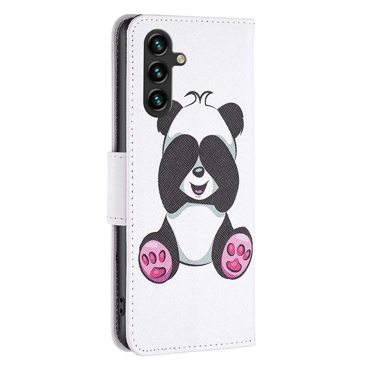 For Samsung Galaxy A35 5G Leather Case Pattern Printing Phone Wallet Cover