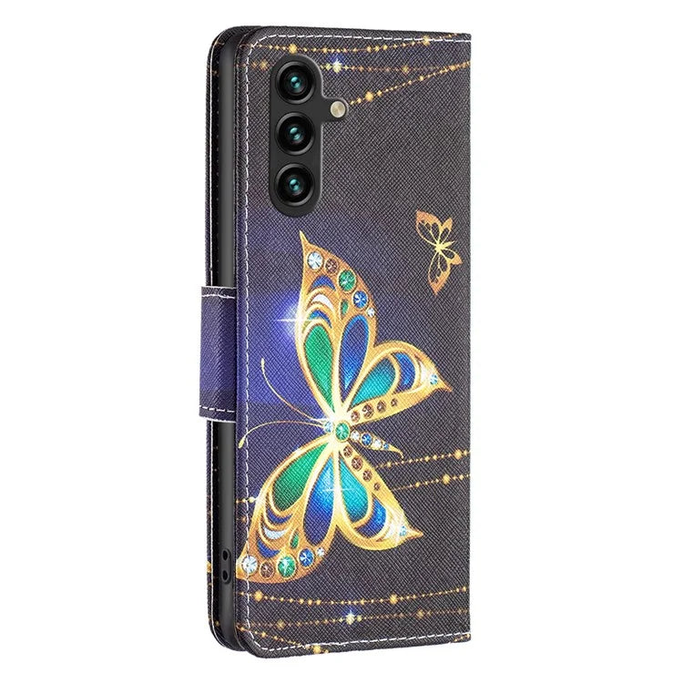 For Samsung Galaxy A35 5G Leather Case Pattern Printing Phone Wallet Cover