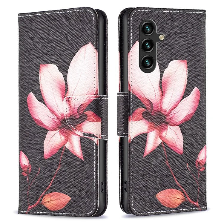For Samsung Galaxy A35 5G Leather Case Pattern Printing Phone Wallet Cover