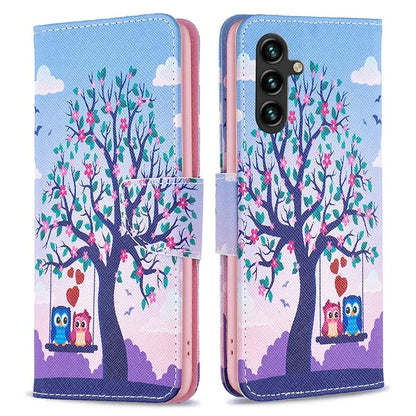 For Samsung Galaxy A35 5G Leather Case Pattern Printing Phone Wallet Cover