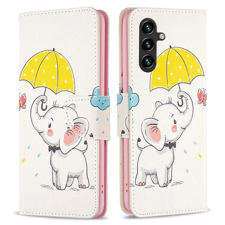 For Samsung Galaxy A35 5G Leather Case Pattern Printing Phone Wallet Cover