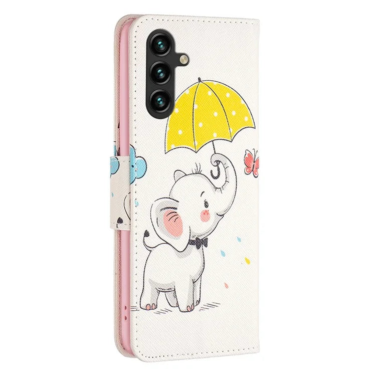 For Samsung Galaxy A35 5G Leather Case Pattern Printing Phone Wallet Cover