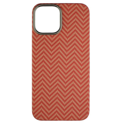 Metal Lens Frame Cover for iPhone 14 Pro M-Waved Texture Aramid Fiber Cell Phone Case