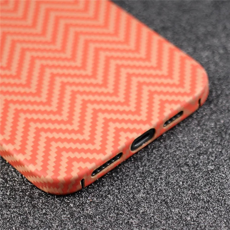 Metal Lens Frame Cover for iPhone 14 Pro M-Waved Texture Aramid Fiber Cell Phone Case