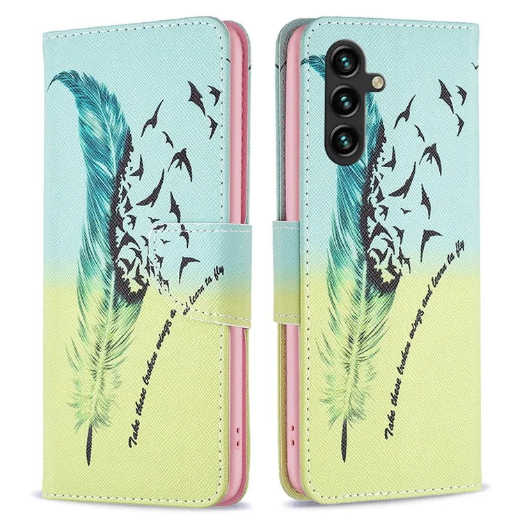 For Samsung Galaxy A35 5G Phone Case PU Leather Pattern Wallet Cover