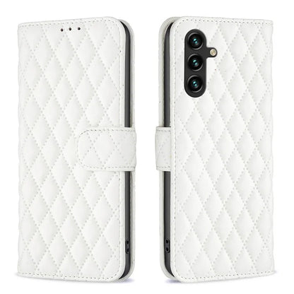 BINFEN COLOR BF Style-14 For Samsung Galaxy A35 5G Phone Case Rhombus Grid Leather Cover