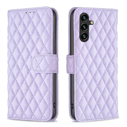 BINFEN COLOR BF Style-14 For Samsung Galaxy A35 5G Phone Case Rhombus Grid Leather Cover