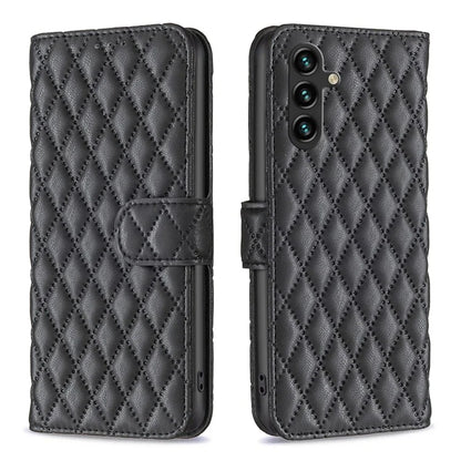 BINFEN COLOR BF Style-14 For Samsung Galaxy A35 5G Phone Case Rhombus Grid Leather Cover