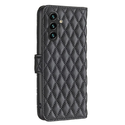BINFEN COLOR BF Style-14 For Samsung Galaxy A35 5G Phone Case Rhombus Grid Leather Cover