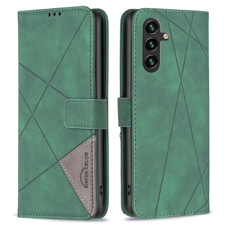 BINFEN COLOR BF05 For Samsung Galaxy A35 5G Case Wallet Imprinted Leather Phone Cover