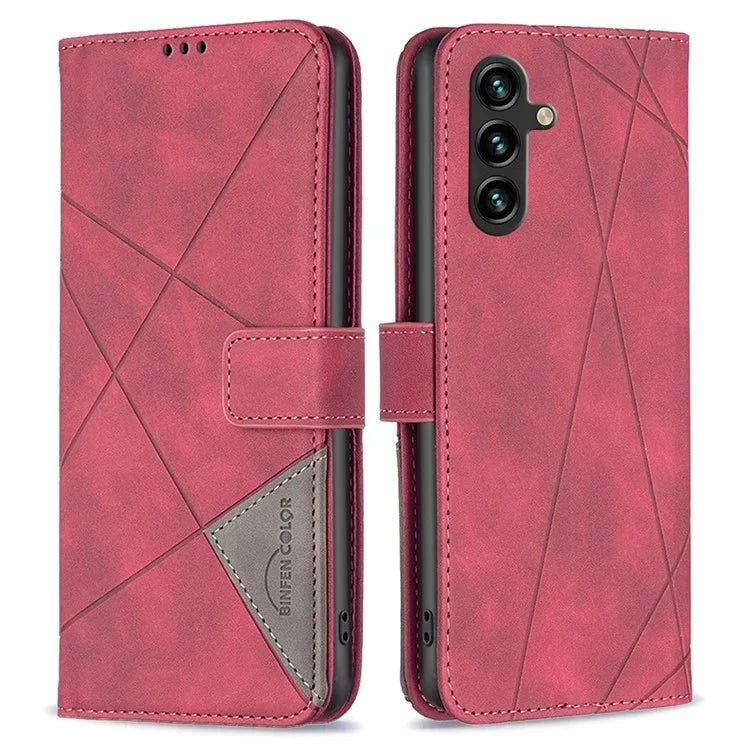 BINFEN COLOR BF05 For Samsung Galaxy A35 5G Case Wallet Imprinted Leather Phone Cover