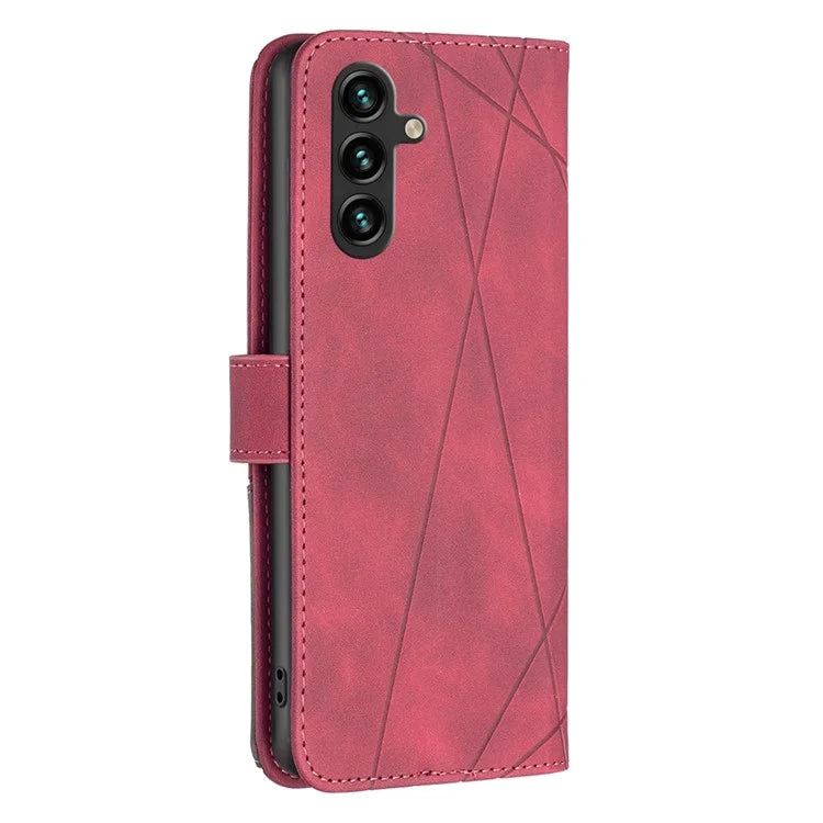BINFEN COLOR BF05 For Samsung Galaxy A35 5G Case Wallet Imprinted Leather Phone Cover