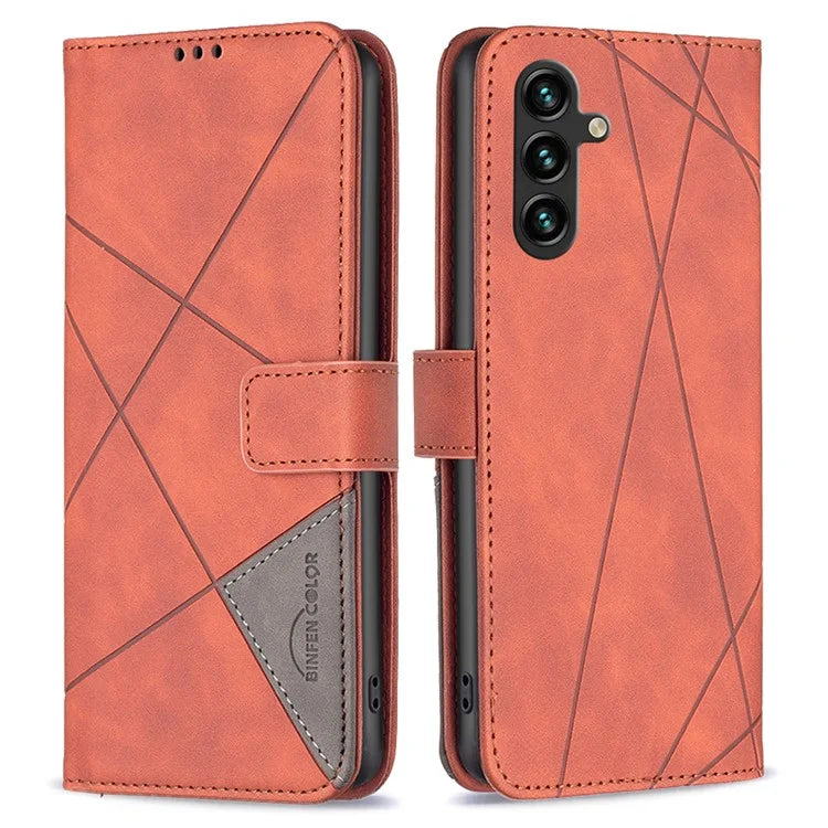 BINFEN COLOR BF05 For Samsung Galaxy A35 5G Case Wallet Imprinted Leather Phone Cover