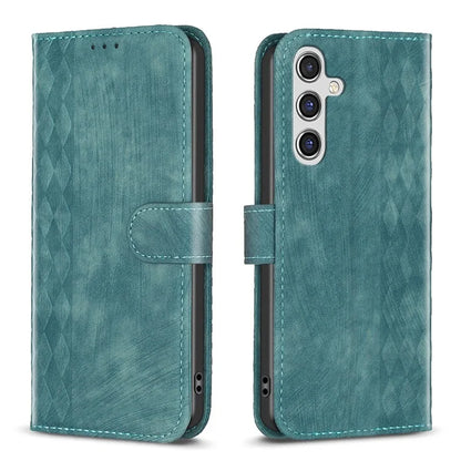 For Samsung Galaxy A35 5G Case Imprinted Grid Wallet Leather Cover