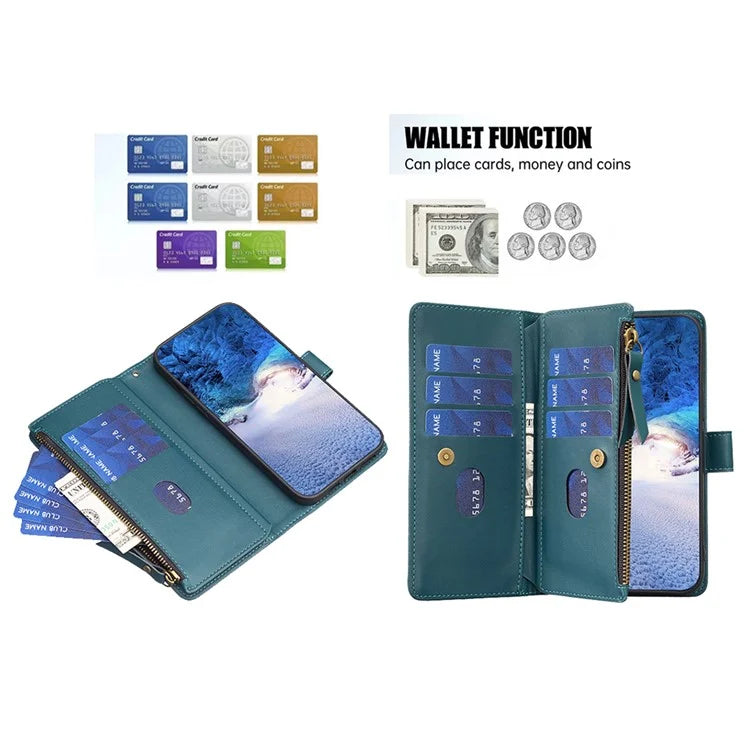 BF Style-19 For Samsung Galaxy A35 5G Case Zipper Pocket Phone Leather Cover