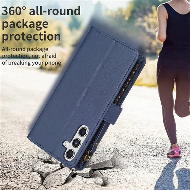 BF Style-19 For Samsung Galaxy A35 5G Case Zipper Pocket Phone Leather Cover