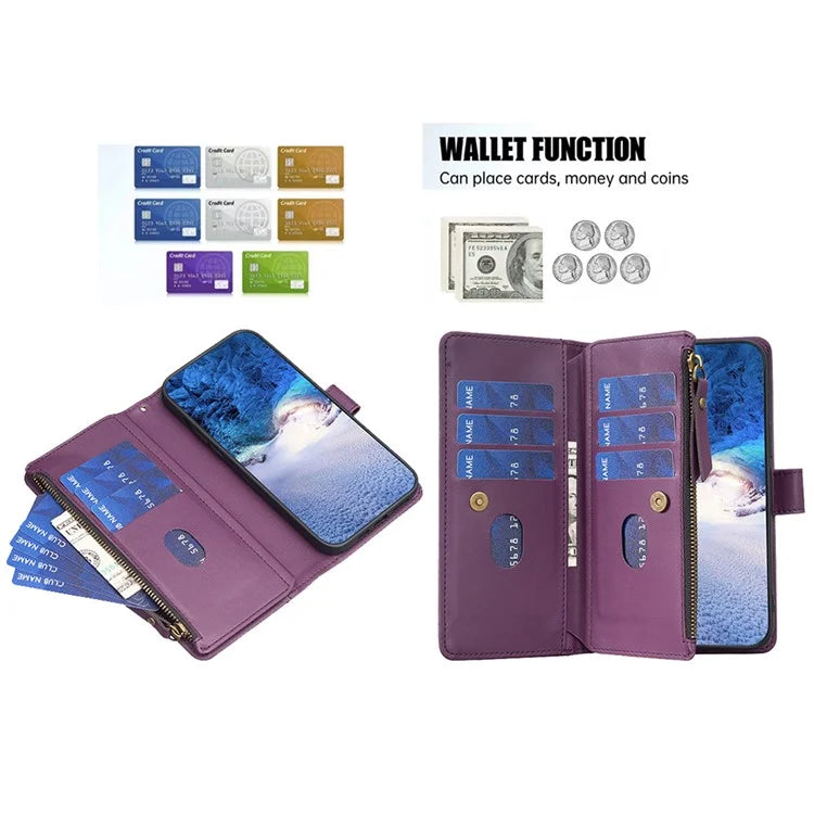 BF Style-19 For Samsung Galaxy A35 5G Case Zipper Pocket Phone Leather Cover
