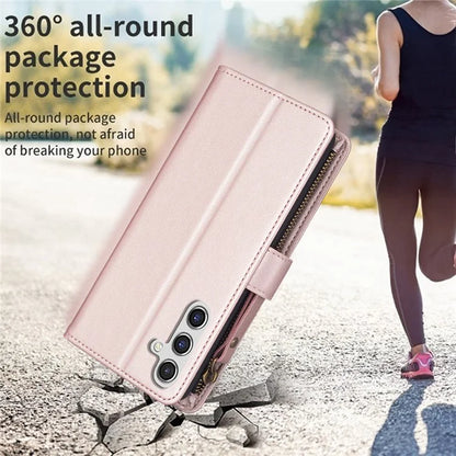BF Style-19 For Samsung Galaxy A35 5G Case Zipper Pocket Phone Leather Cover