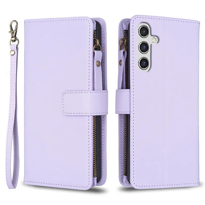 BF Style-19 For Samsung Galaxy A35 5G Case Zipper Pocket Phone Leather Cover