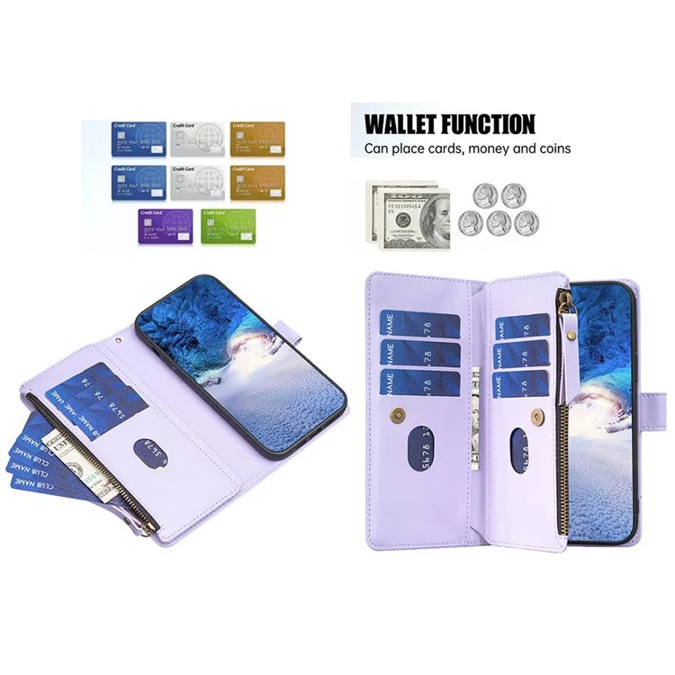 BF Style-19 For Samsung Galaxy A35 5G Case Zipper Pocket Phone Leather Cover