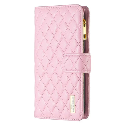 BINFEN COLOR BF Style-15 For Samsung Galaxy A35 5G Case Zipper Pocket Phone Stand Cover