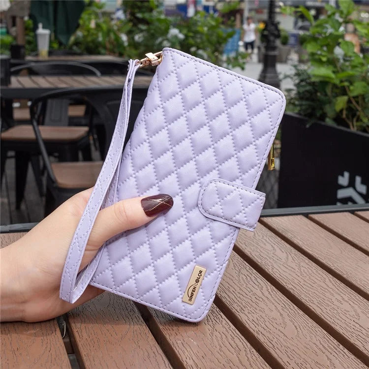 BINFEN COLOR BF Style-15 For Samsung Galaxy A35 5G Case Zipper Pocket Phone Stand Cover