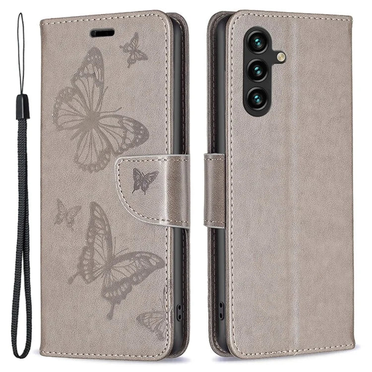 For Samsung Galaxy A35 5G Case Butterfly Imprinted Leather Cover with Stand Wallet