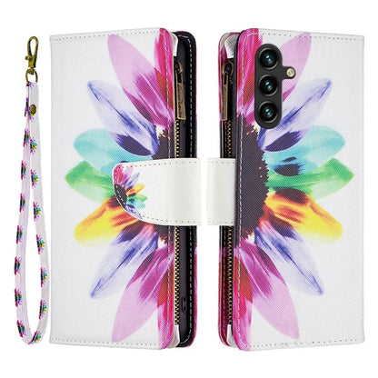 BF03 For Samsung Galaxy A35 5G Leather Case Zipper Wallet Phone Stand Cover