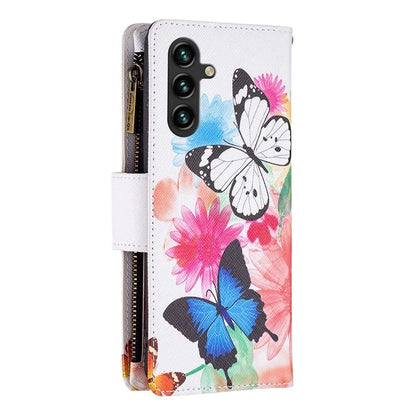 BF03 For Samsung Galaxy A35 5G Leather Case Zipper Wallet Phone Stand Cover