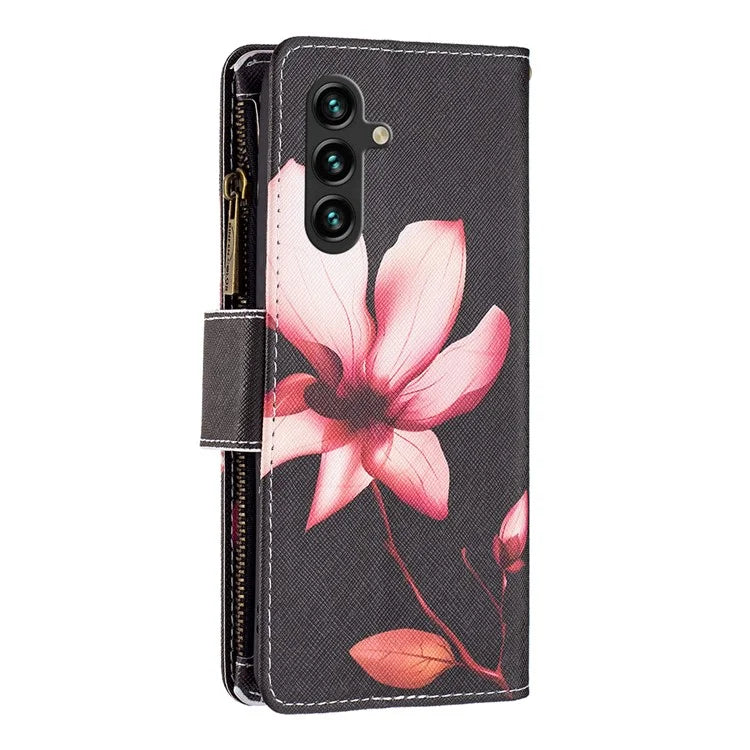 BF03 For Samsung Galaxy A35 5G Leather Case Zipper Wallet Phone Stand Cover