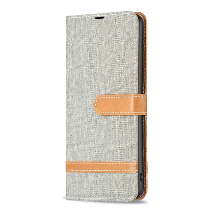 For Samsung Galaxy A35 5G Case Jeans Cloth Splicing PU Leather Wallet Cover