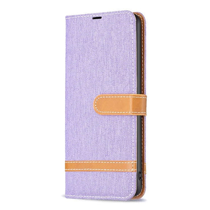 For Samsung Galaxy A35 5G Case Jeans Cloth Splicing PU Leather Wallet Cover