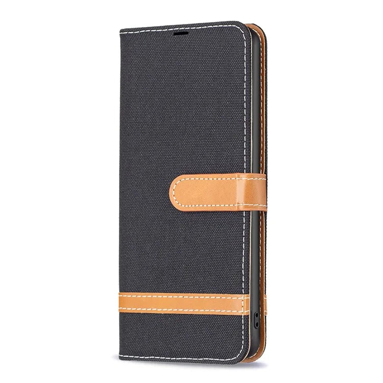 For Samsung Galaxy A35 5G Case Jeans Cloth Splicing PU Leather Wallet Cover