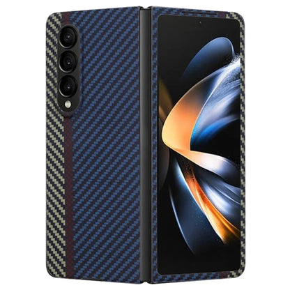 For Samsung Galaxy Z Fold4 5G Case 3-Color Design Aramid Fiber Phone Shell with Big Lens Cutouts