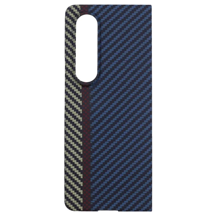 For Samsung Galaxy Z Fold4 5G Case 3-Color Design Aramid Fiber Phone Shell with Big Lens Cutouts